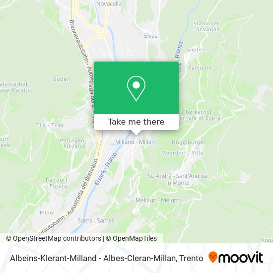 Albeins-Klerant-Milland - Albes-Cleran-Millan map