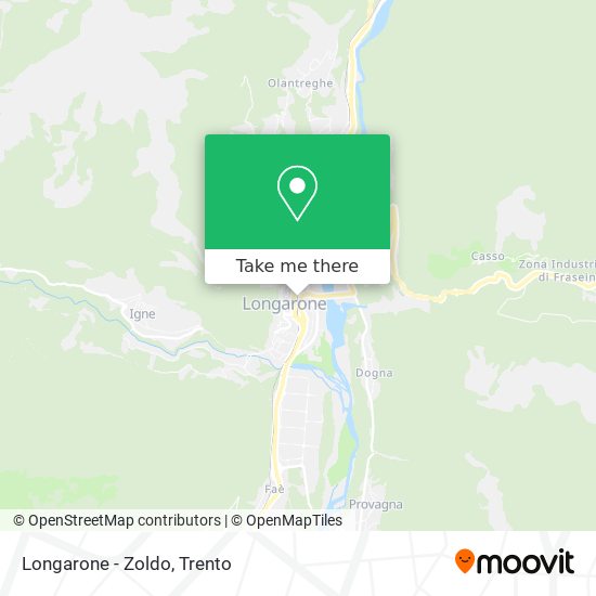 Longarone - Zoldo map