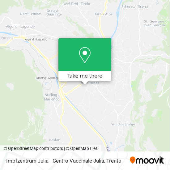 Impfzentrum Julia - Centro Vaccinale Julia map