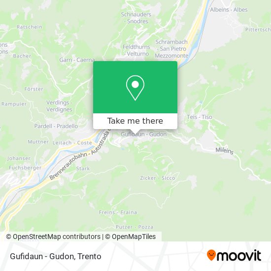 Gufidaun - Gudon map