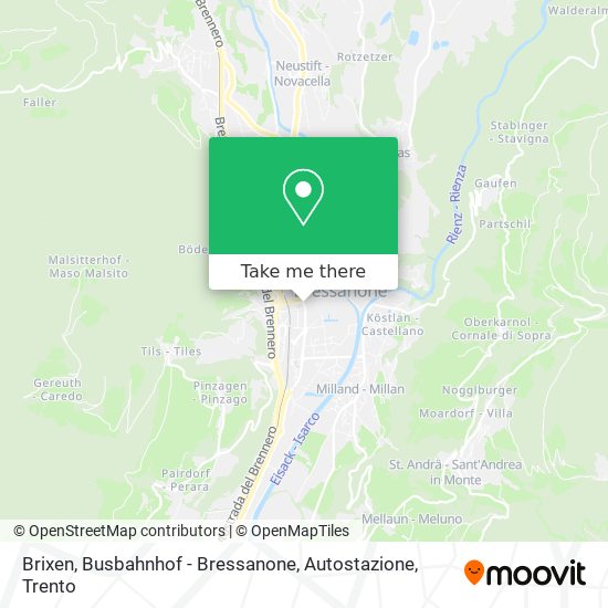 Brixen, Busbahnhof - Bressanone, Autostazione map