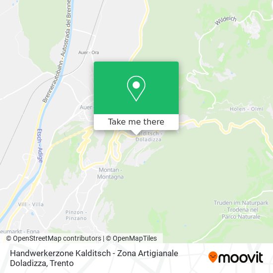 Handwerkerzone Kalditsch - Zona Artigianale Doladizza map