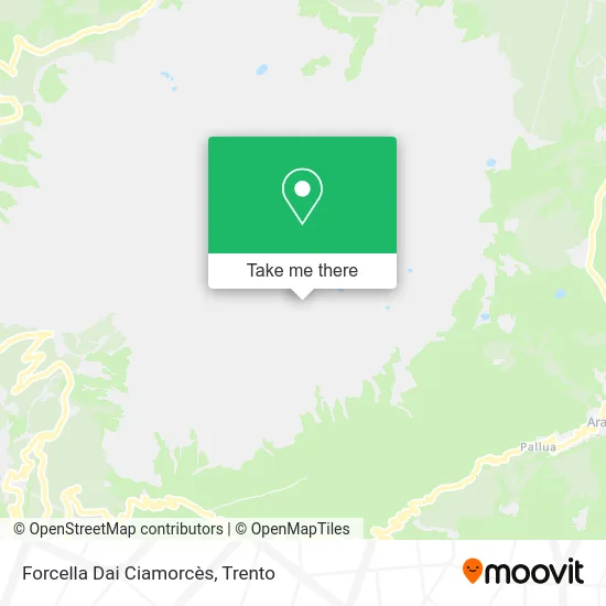 Forcella Dai Ciamorcès map