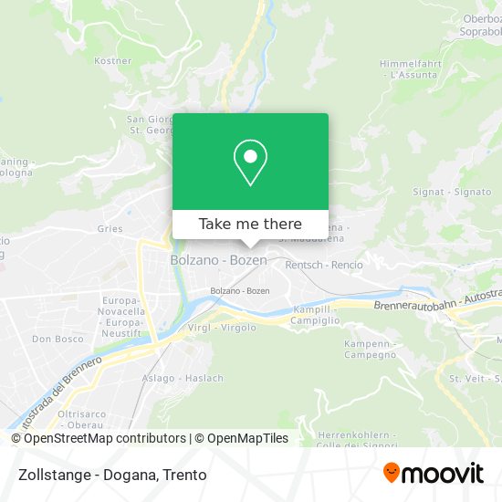 Zollstange - Dogana map