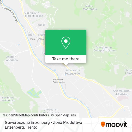 Gewerbezone Enzenberg - Zona Produttiva Enzenberg map