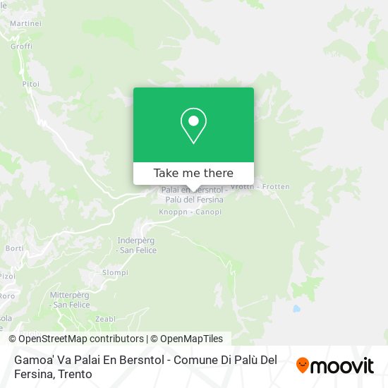 Gamoa' Va Palai En Bersntol - Comune Di Palù Del Fersina map