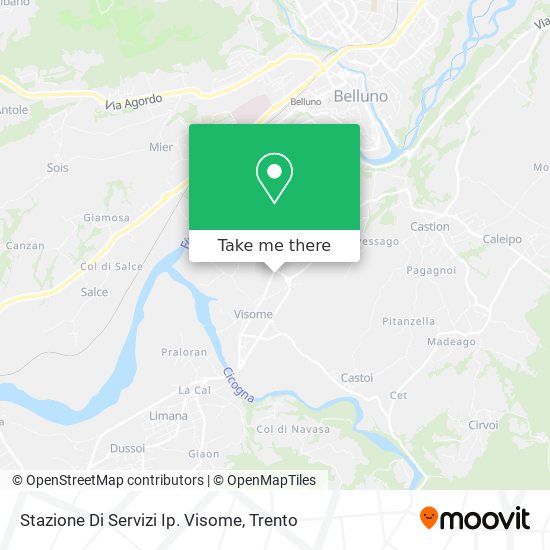 Stazione Di Servizi Ip. Visome map