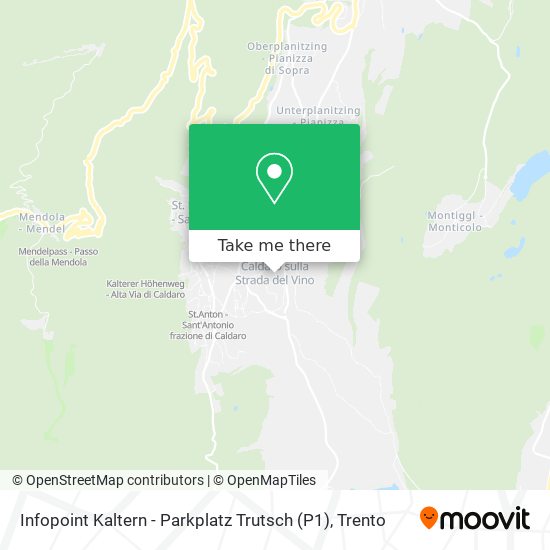 Infopoint Kaltern - Parkplatz Trutsch (P1) map