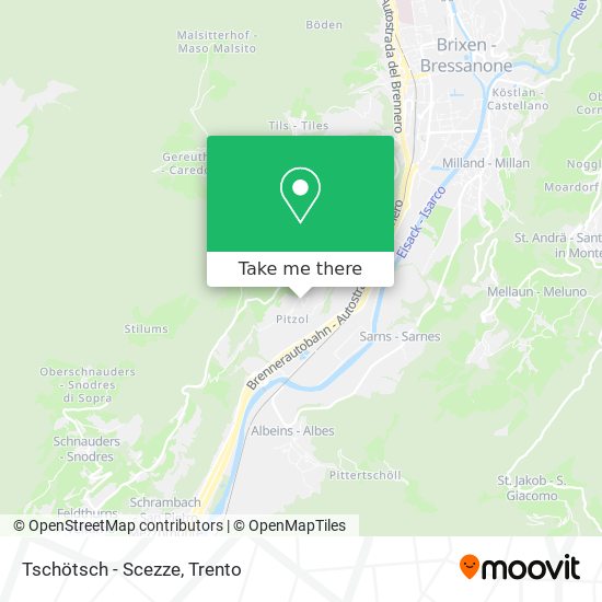 Tschötsch - Scezze map