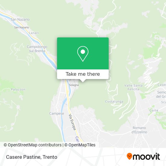 Casere Pastine map
