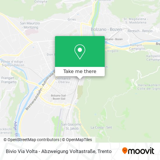 Bivio Via Volta - Abzweigung Voltastraße map