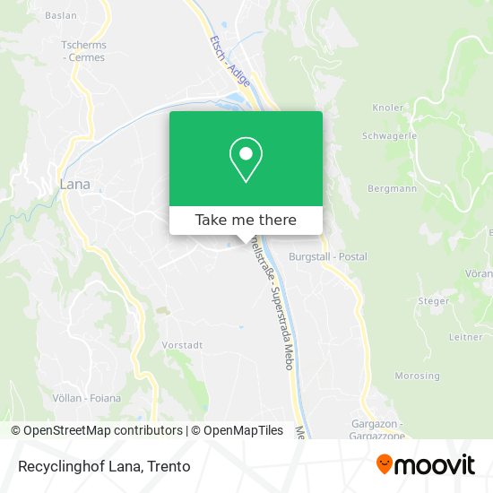 Recyclinghof Lana map