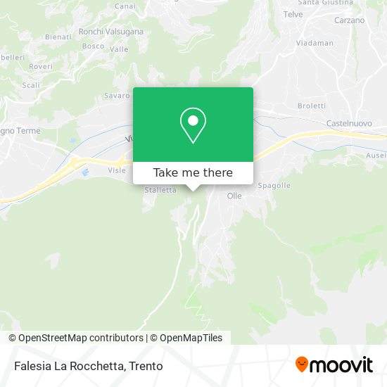 Falesia La Rocchetta map