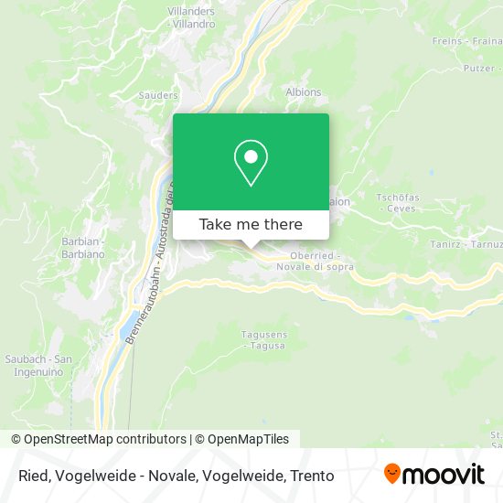Ried, Vogelweide - Novale, Vogelweide map