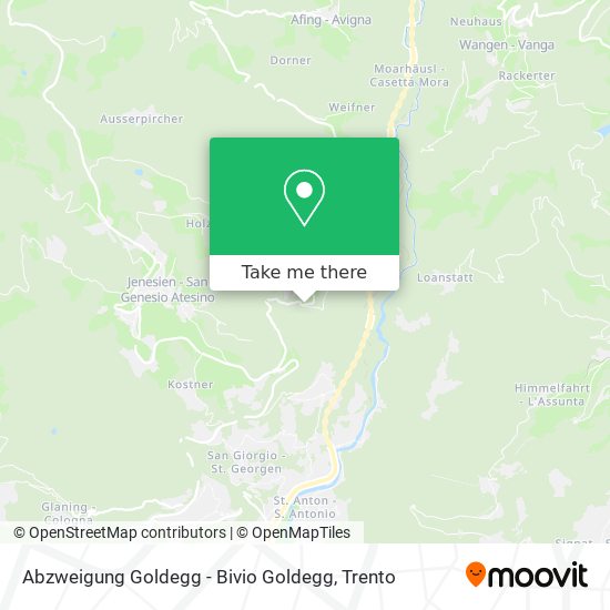 Abzweigung Goldegg - Bivio Goldegg map