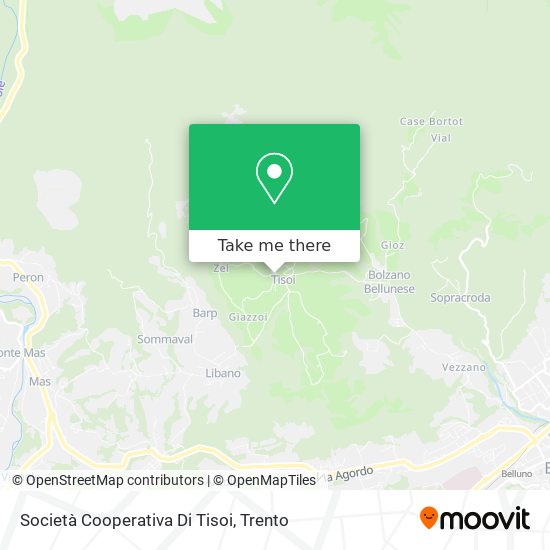 Società Cooperativa Di Tisoi map