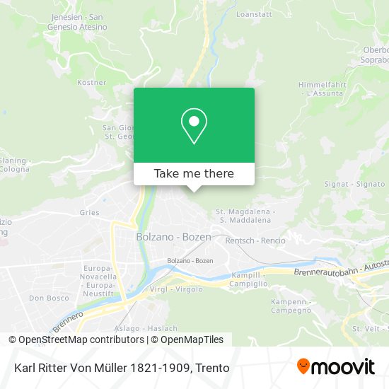 Karl Ritter Von Müller 1821-1909 map