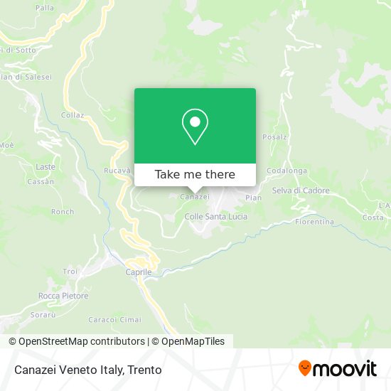 Canazei Veneto Italy map