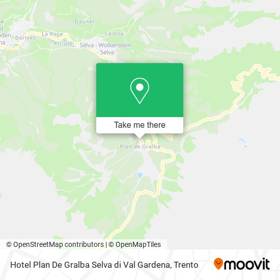 Hotel Plan De Gralba Selva di Val Gardena map