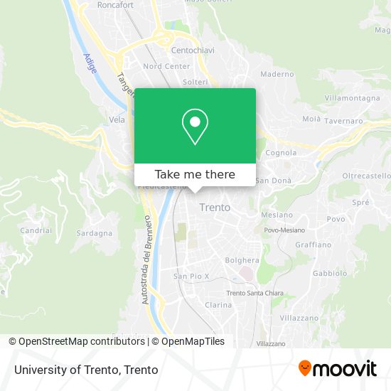 University of Trento map