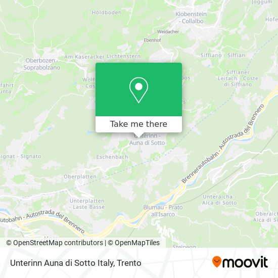 Unterinn Auna di Sotto Italy map