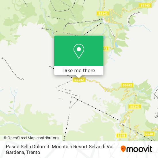 Passo Sella Dolomiti Mountain Resort Selva di Val Gardena map