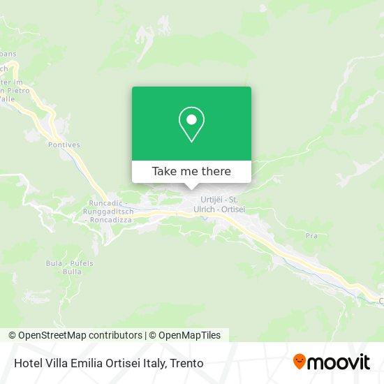 Hotel Villa Emilia Ortisei Italy map