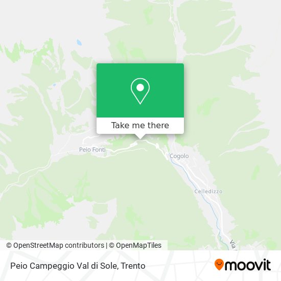 Peio Campeggio Val di Sole map