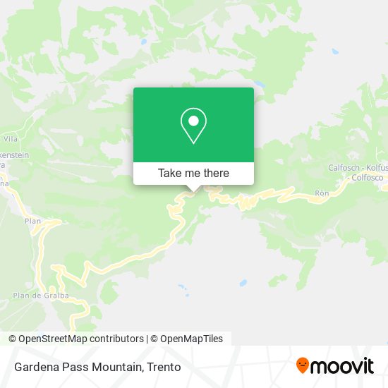 Gardena Pass Mountain map