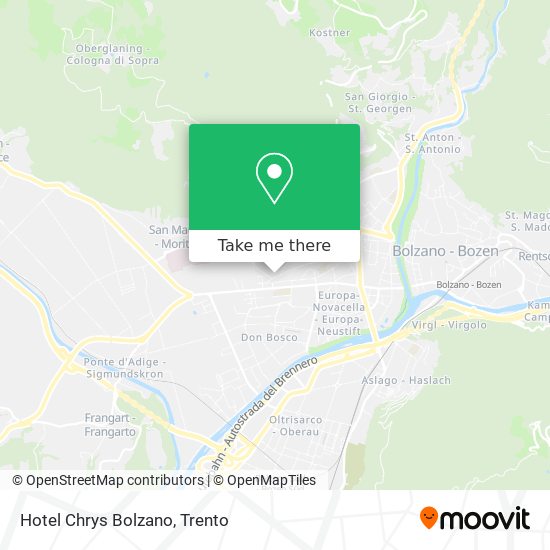 Hotel Chrys Bolzano map