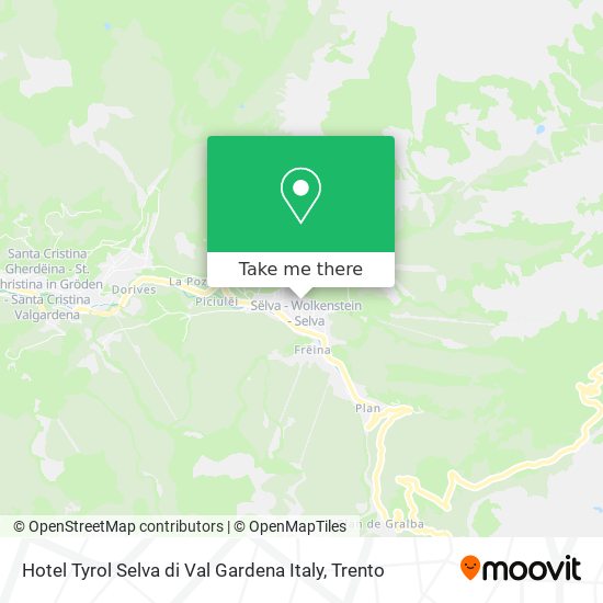 Hotel Tyrol Selva di Val Gardena Italy map