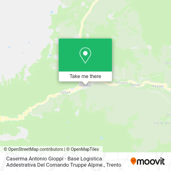 Caserma Antonio Gioppi - Base Logistica Addestrativa Del Comando Truppe Alpine. map