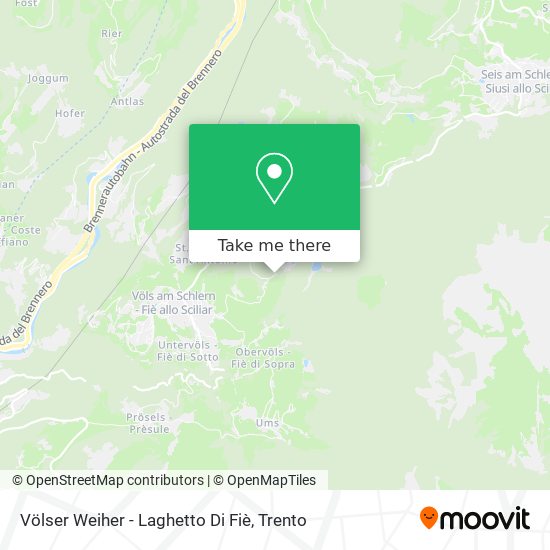 Völser Weiher - Laghetto Di Fiè map