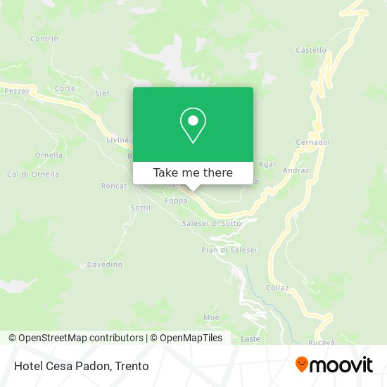 Hotel Cesa Padon map