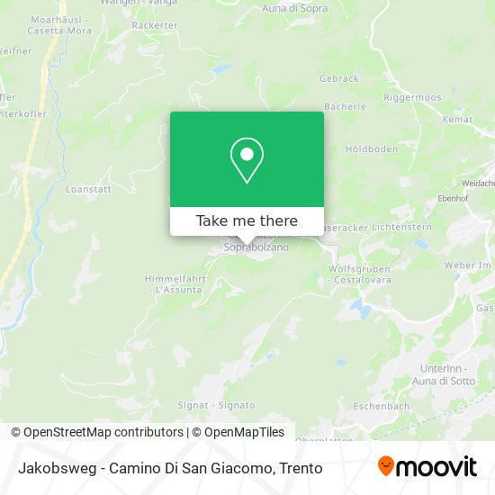 Jakobsweg - Camino Di San Giacomo map