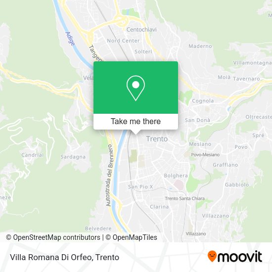 Villa Romana Di Orfeo map