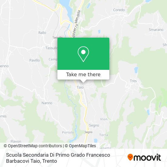 Scuola Secondaria Di Primo Grado Francesco Barbacovi Taio map