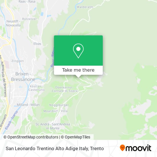 San Leonardo Trentino Alto Adige Italy map