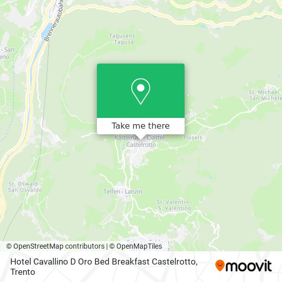 Hotel Cavallino D Oro Bed Breakfast Castelrotto map