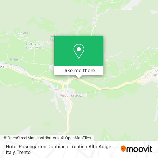 Hotel Rosengarten Dobbiaco Trentino Alto Adige Italy map