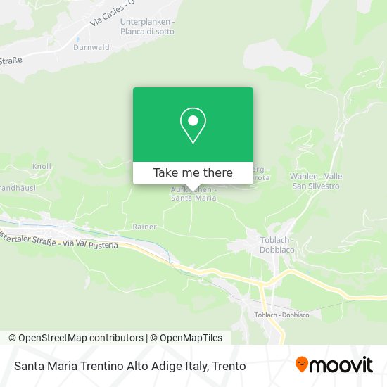 Santa Maria Trentino Alto Adige Italy map