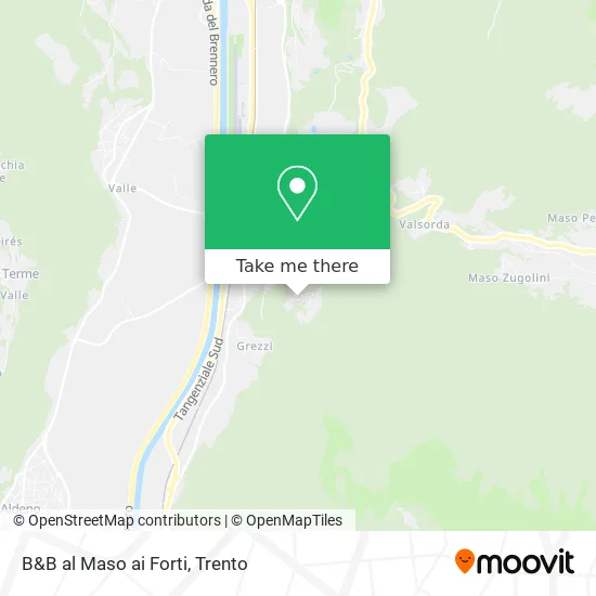 B&B al Maso ai Forti map