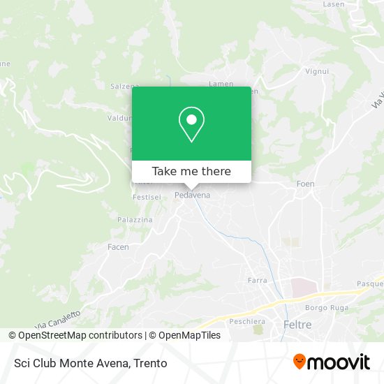 Sci Club Monte Avena map