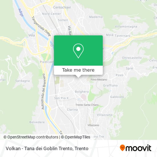Volkan - Tana dei Goblin Trento map