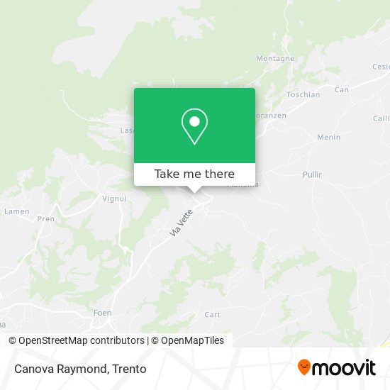 Canova Raymond map