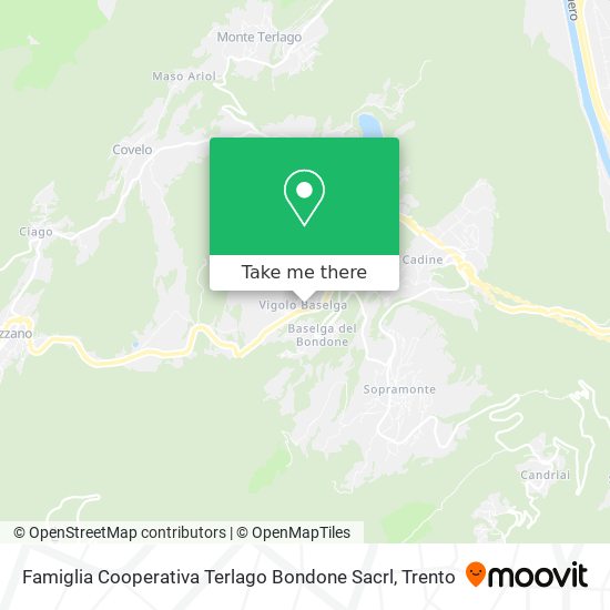 Famiglia Cooperativa Terlago Bondone Sacrl map