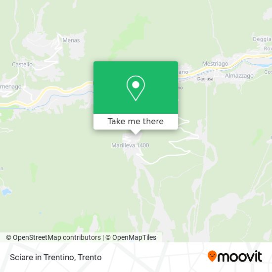 Sciare in Trentino map