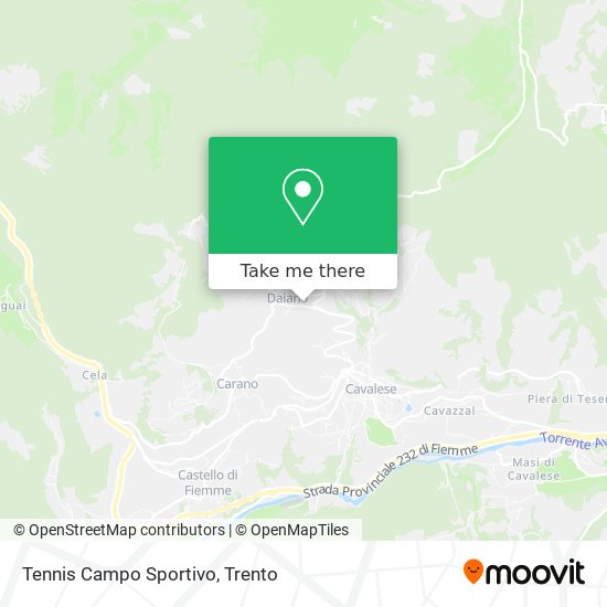 Tennis Campo Sportivo map