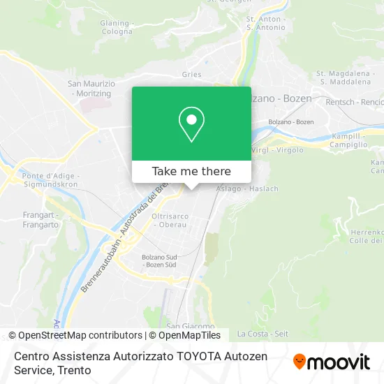 Centro Assistenza Autorizzato TOYOTA Autozen Service map