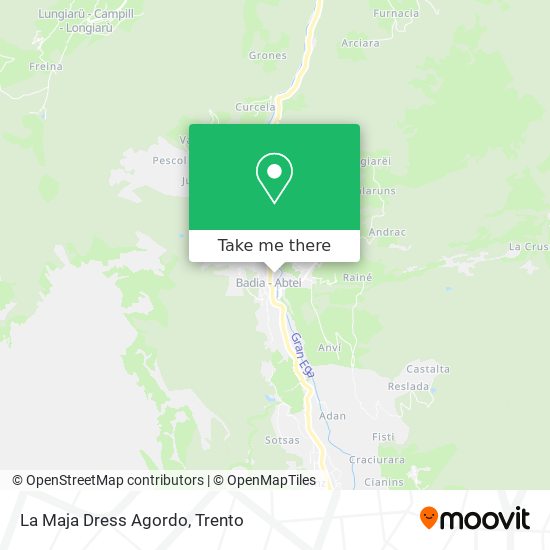 La Maja Dress Agordo map